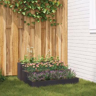 Metallist aiakast, must külmvaltsitud teras, 90 x 90 x 35 cm