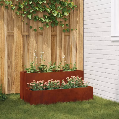 Metallist aiakast rooste toonis, 100 x 60 x 45 cm