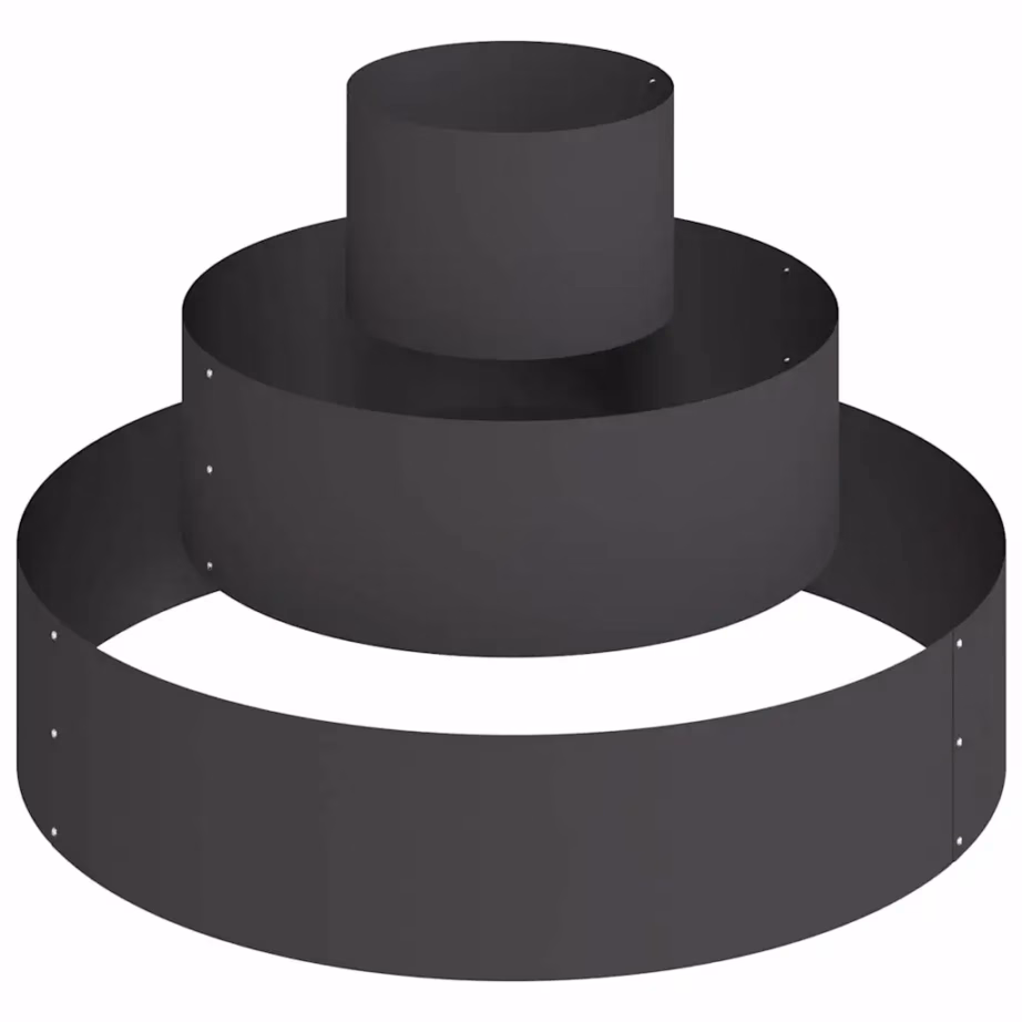 Metallist aiapeenar, must, 90 x 90 x 20 cm – 2