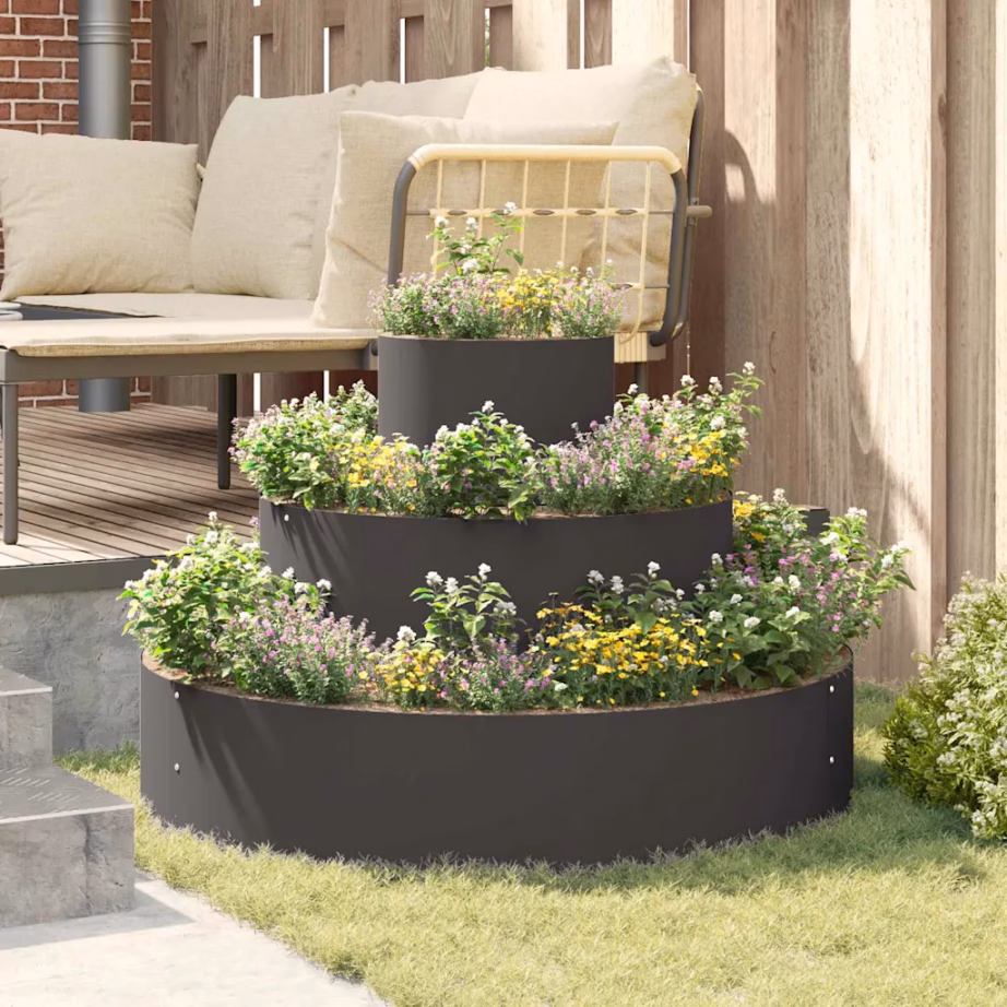 Metallist aiapeenar, must, 90 x 90 x 20 cm – 4