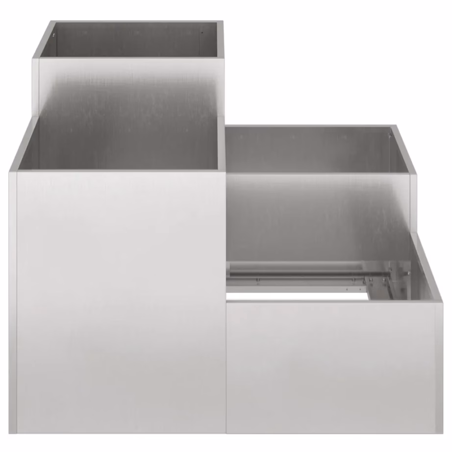 Metallist aiastutuskast, hõbedane, 80 x 80 x 60 cm – 7