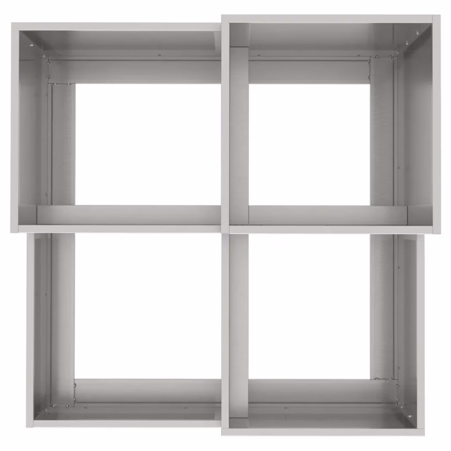 Metallist aiastutuskast, hõbedane, 80 x 80 x 60 cm – 8