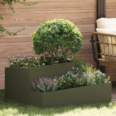 Aia istutuskast metallist, küps roheline, 80 x 80 x 50 cm