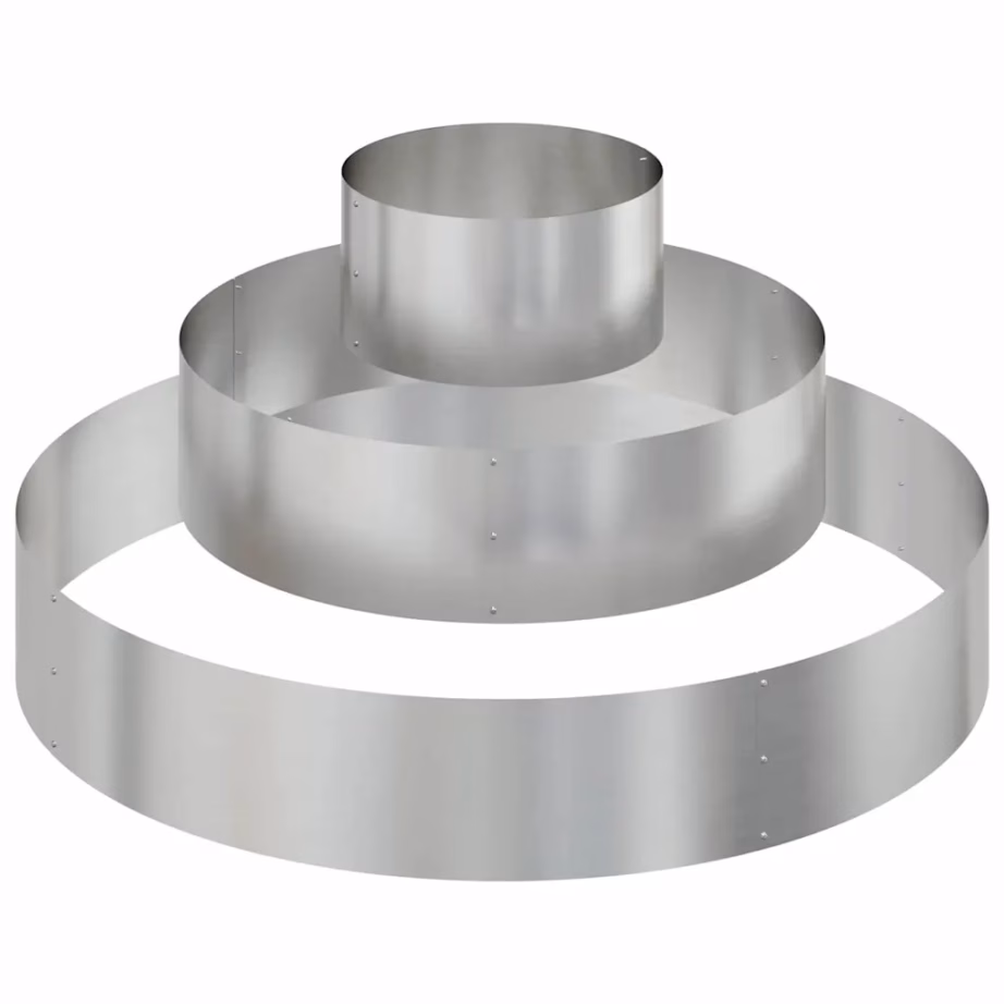 Metallist aia istutuspeenar, hõbedane tsingitud teras, 120 x 120 x 20 cm – 2