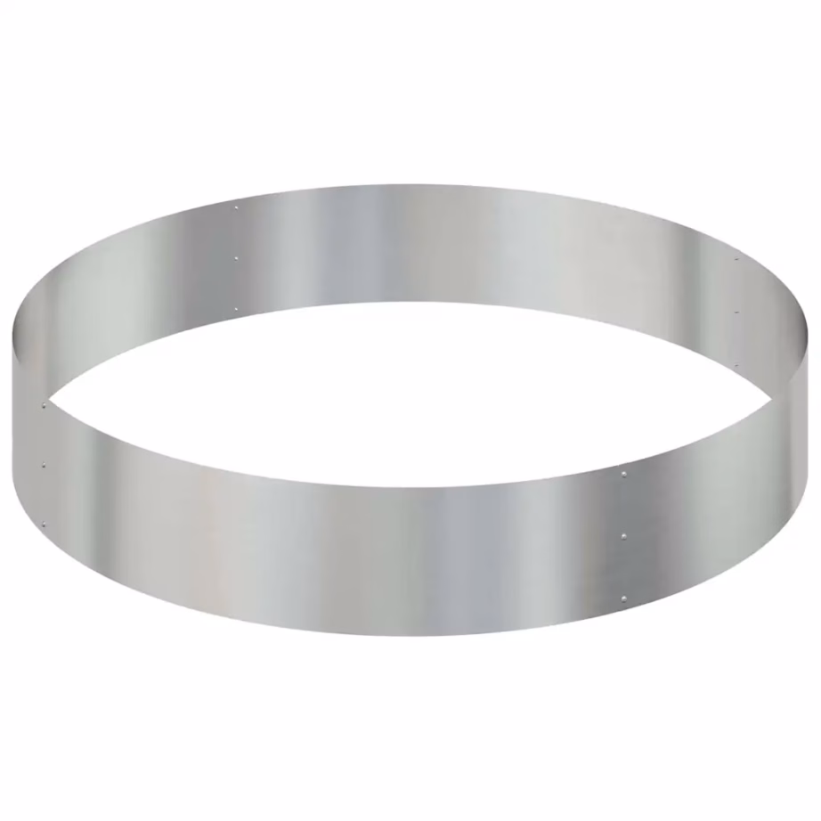 Metallist aia istutuspeenar, hõbedane tsingitud teras, 120 x 120 x 20 cm – 5