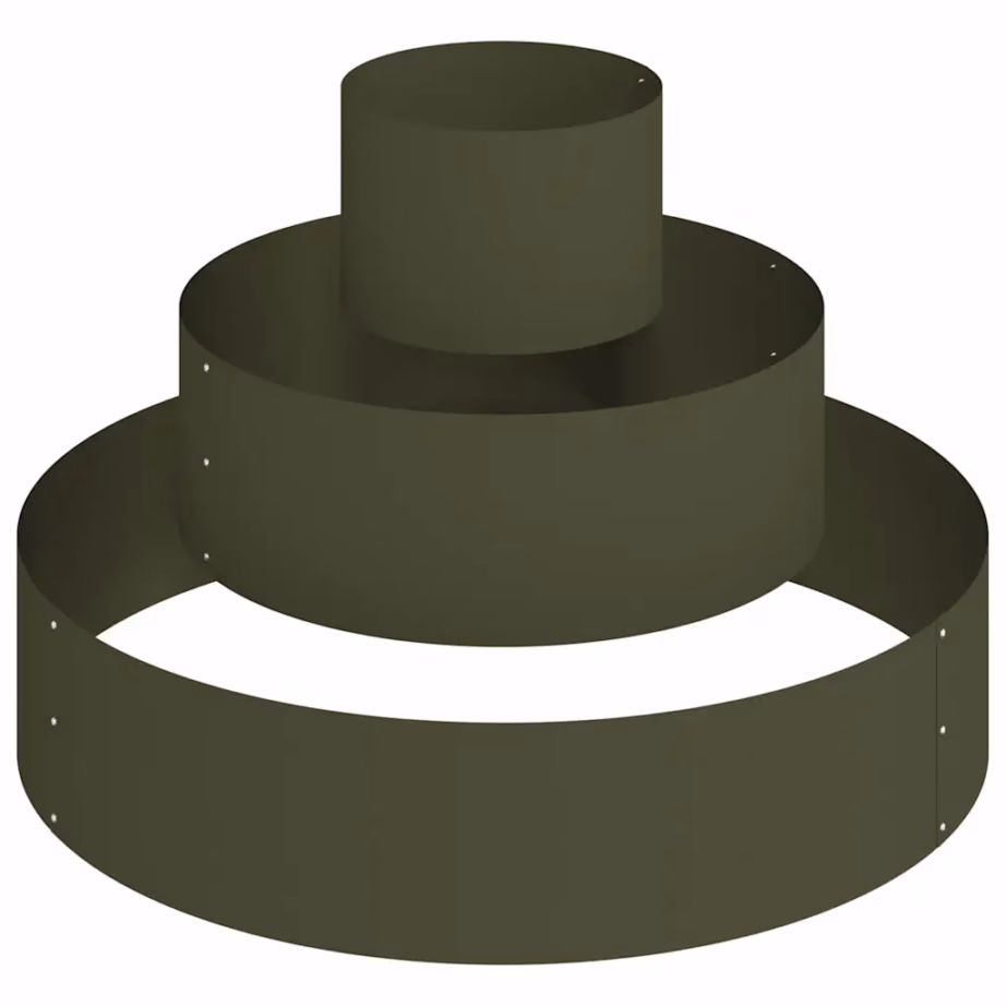 Metallist istutuspeenar aeda, oliivroheline, külmvaltsitud terasest, 90 x 90 x 20 cm – 2
