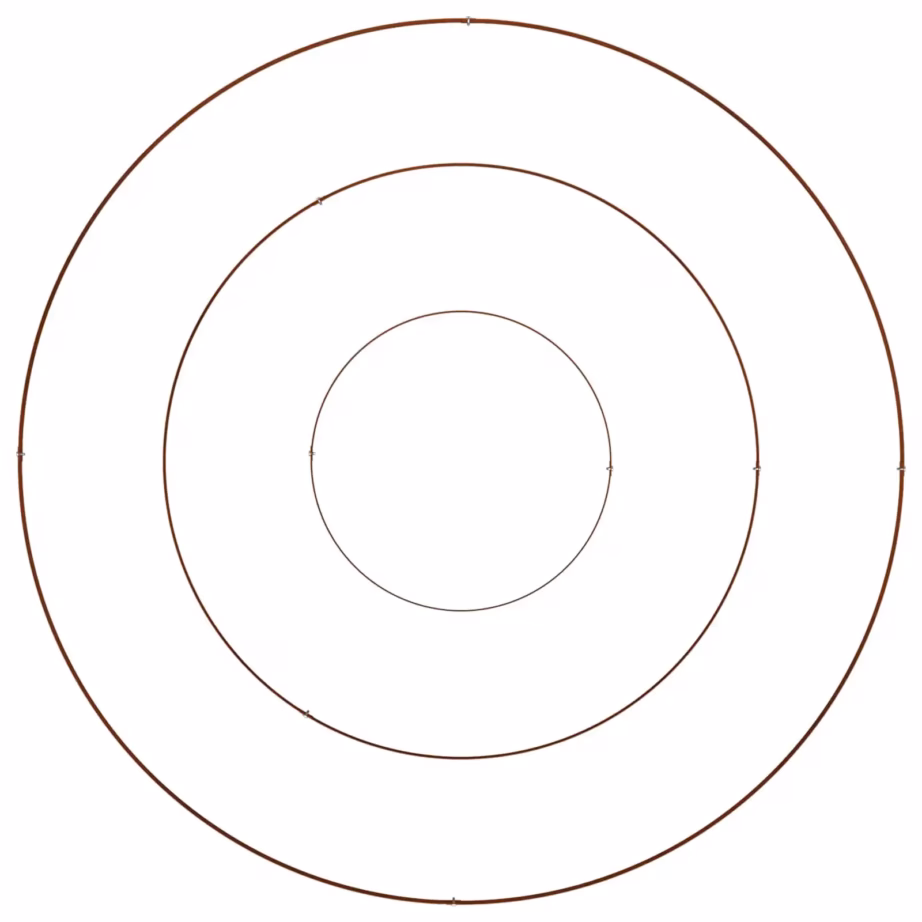 Metallist aiapeenar pruun, 120 x 120 x 20 cm – 9