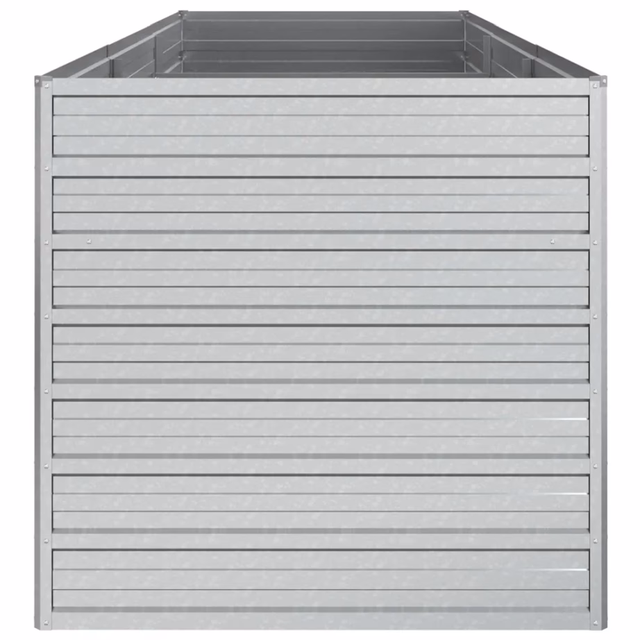 Hõbedane tsingitud terasest peenrakast avatud põhjaga, 240 x 80 x 77 cm – 5