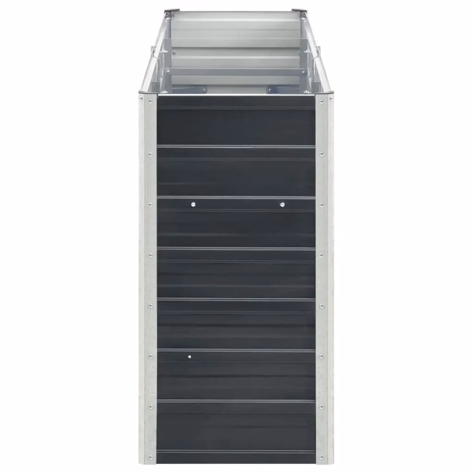 Metallist taimelava tsingitud terasest, avatud põhjaga, 240 x 40 x 77 cm, antratsiithall – 5