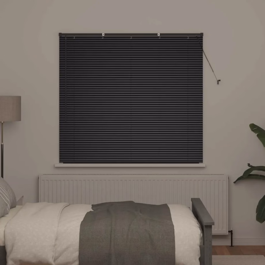 Alumiiniumist Veneetsia ruloo, must, 130 x 150 cm, siseruumidesse - 3