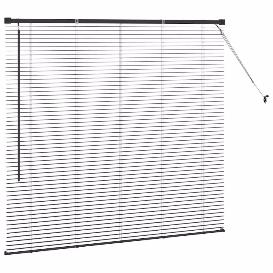 Alumiiniumist Veneetsia ruloo, must, 130 x 150 cm, siseruumidesse - 6