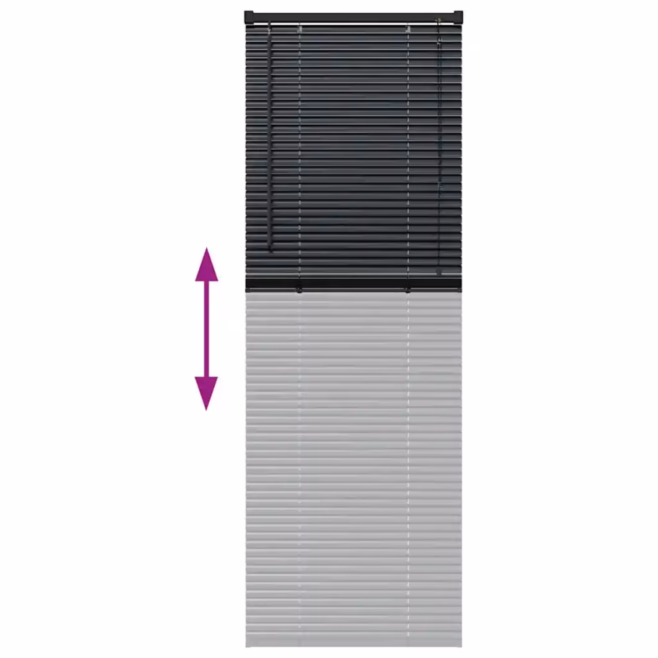 Must alumiiniumist Veneetsia ruloo, 175 x 60 cm – 12