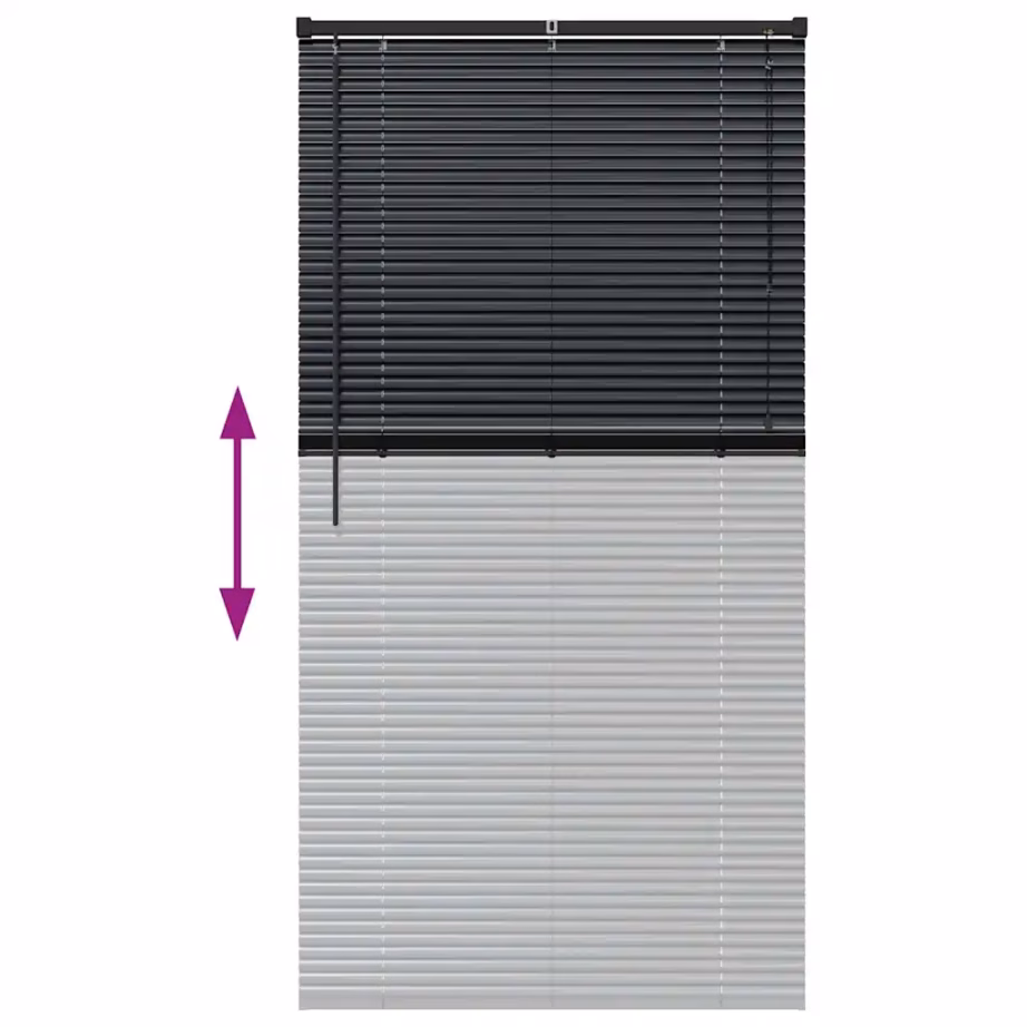 Must alumiiniumist Veneetsia ruloo, 175 x 95 cm – 12