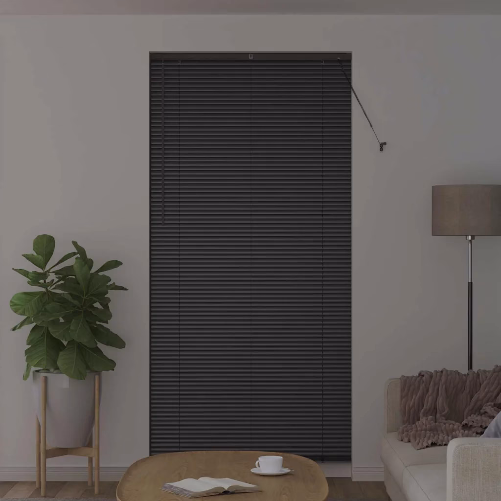 Must alumiiniumist Veneetsia ruloo 220 x 100 cm
