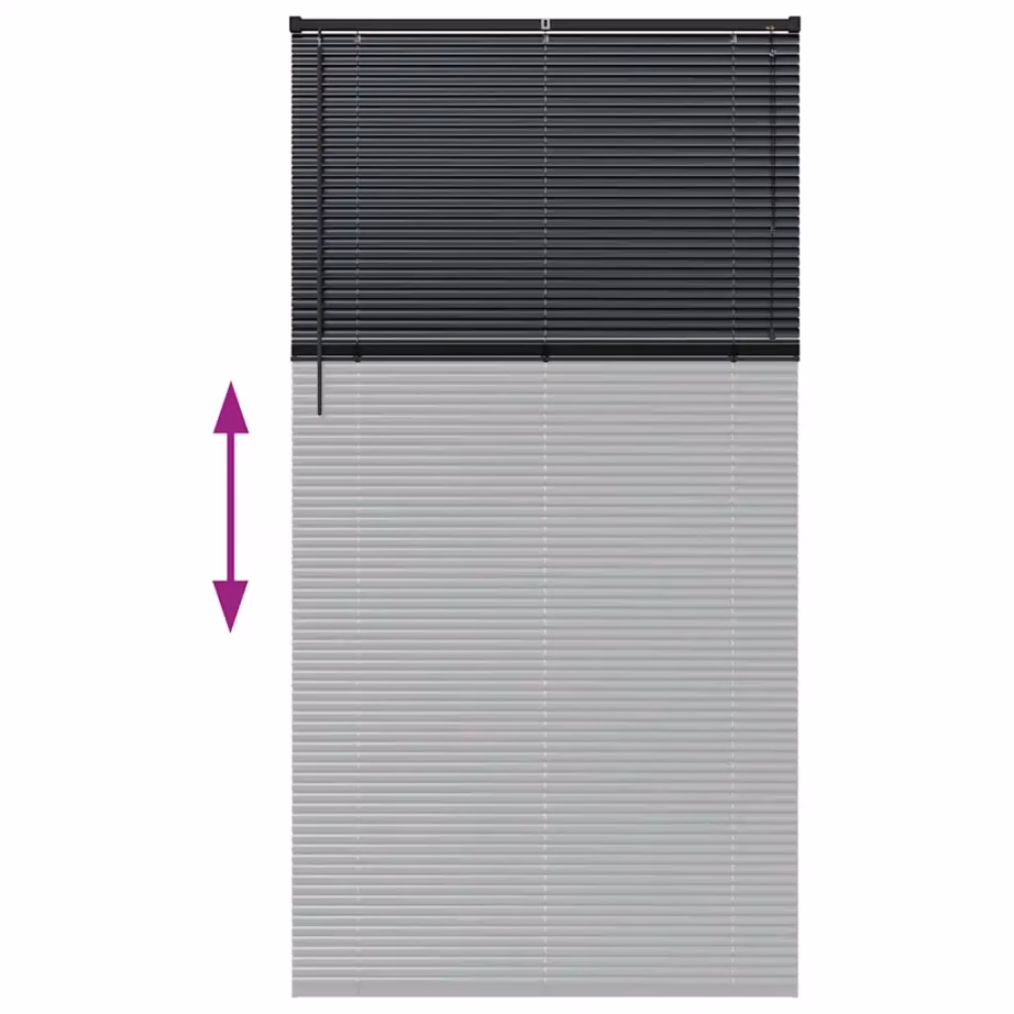Veneetsia ruloo mustast alumiiniumist, 220 x 115 cm – 12