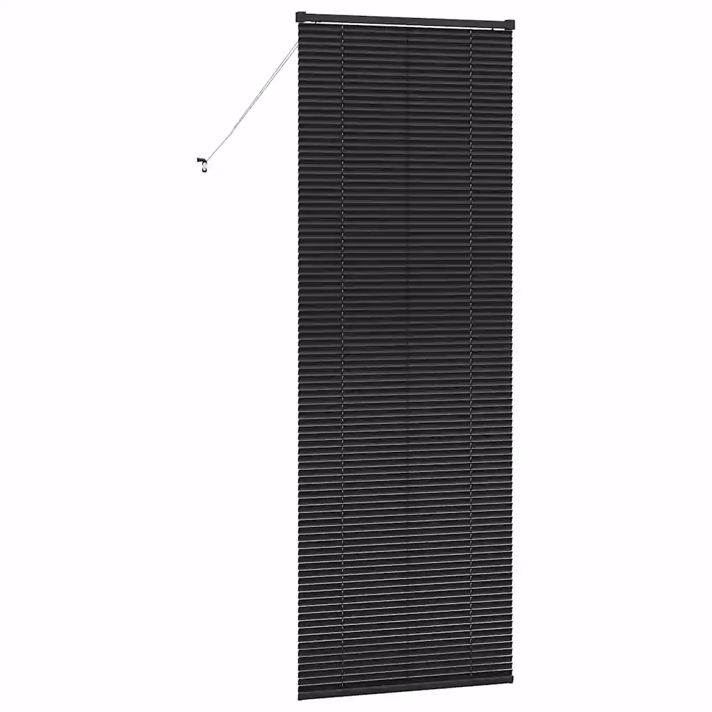 Veneetsia ruloo, must alumiinium, 220 x 75 cm