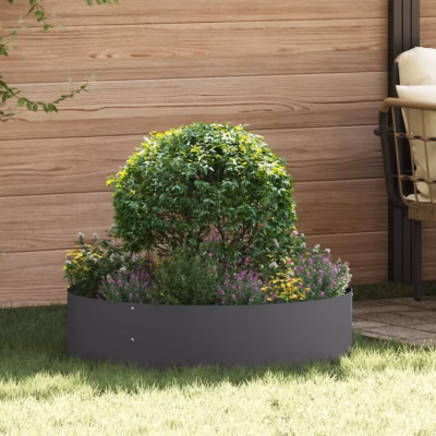 Istutusrõngas aiataimedele, must külmvaltsitud teras, 80 x 80 x 20 cm