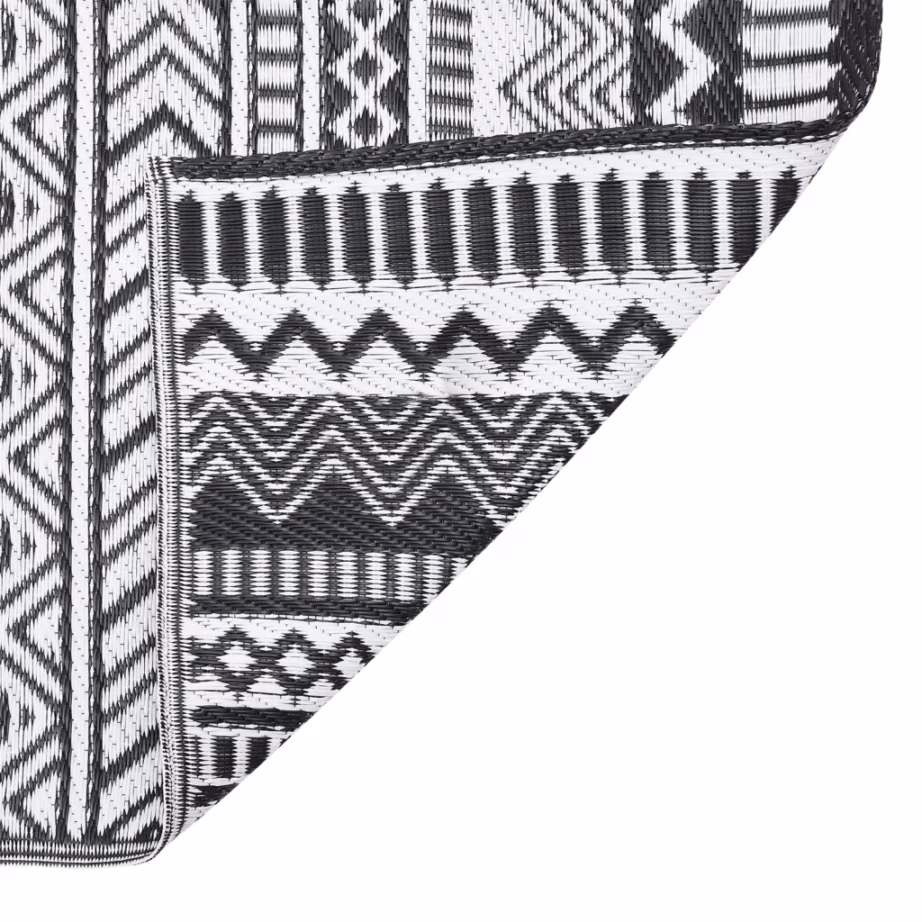Must jacquard õuevaip ARAKIL, 80 x 150 cm, polüpropüleen – 4