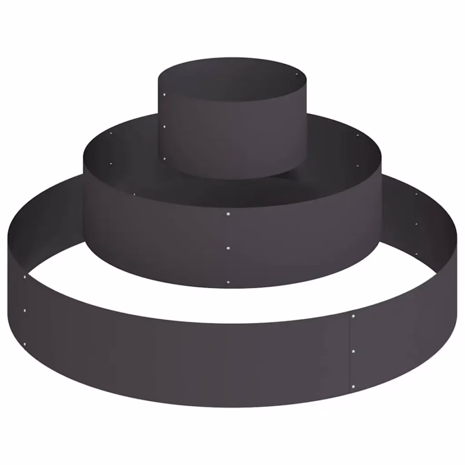 Metallist kõrgpeenar aeda, must, külmvaltsitud teras, 120 x 120 x 20 cm – 2