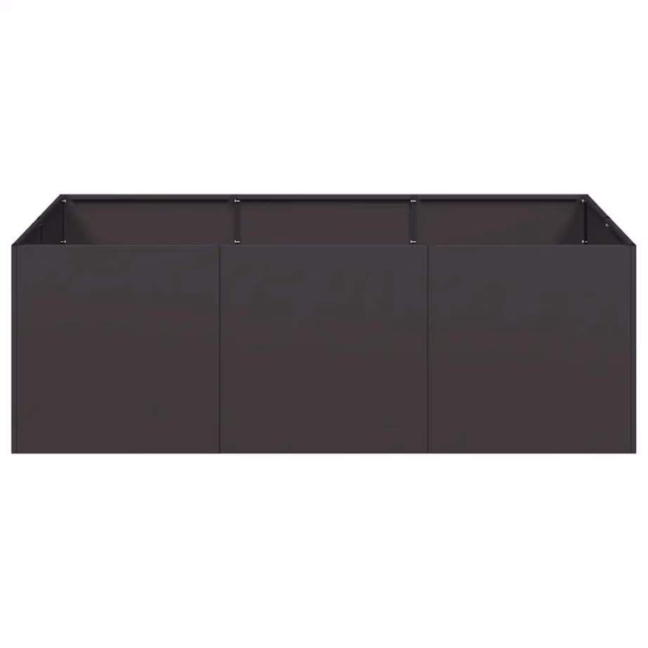 Must külmvaltsitud terasest taimekast, avatud põhjaga, 120 x 80 x 40 cm – 4