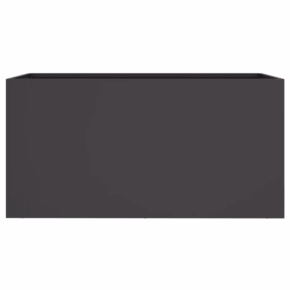 Must külmvaltsitud terasest taimekast aeda ja rõdule, 62 x 30 x 29 cm – 5