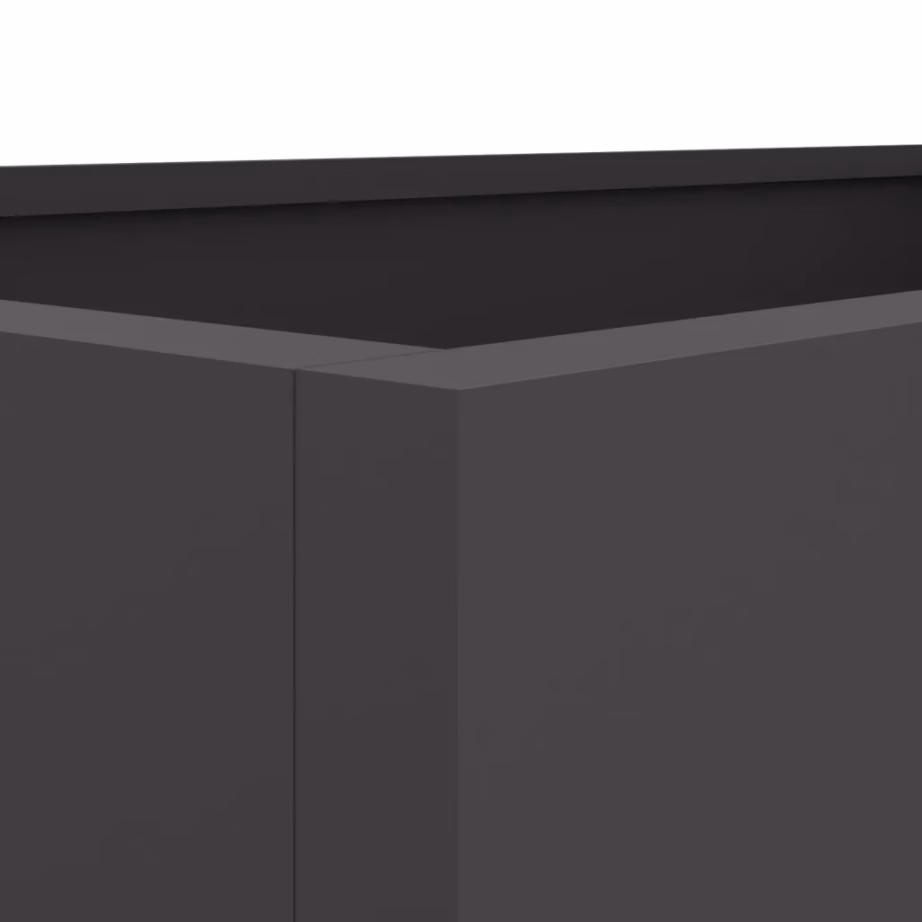 Must külmvaltsitud terasest taimekast aeda ja rõdule, 62 x 30 x 29 cm – 8