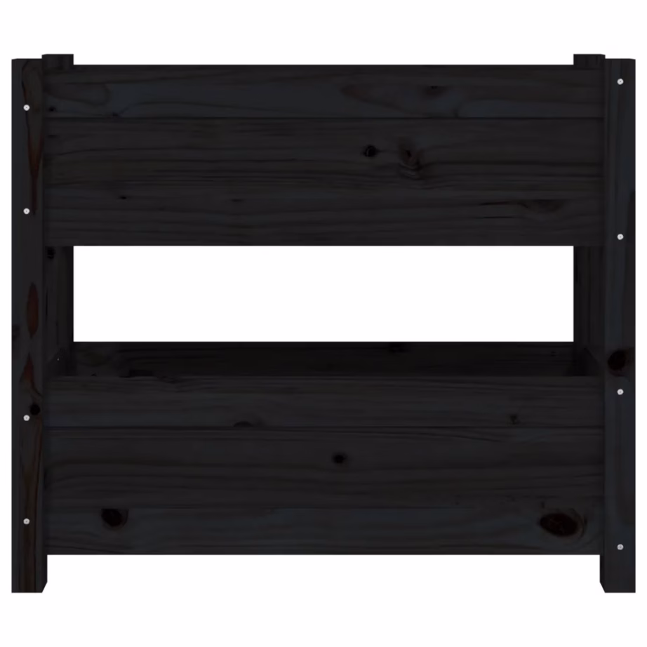 Must männipuidust taimekast kahe istutuskastiga, 77 x 25 x 66 cm – 5