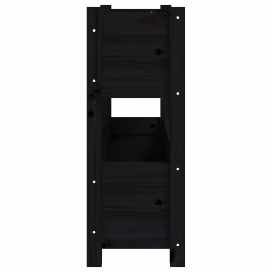 Must männipuidust taimekast kahe istutuskastiga, 77 x 25 x 66 cm – 6