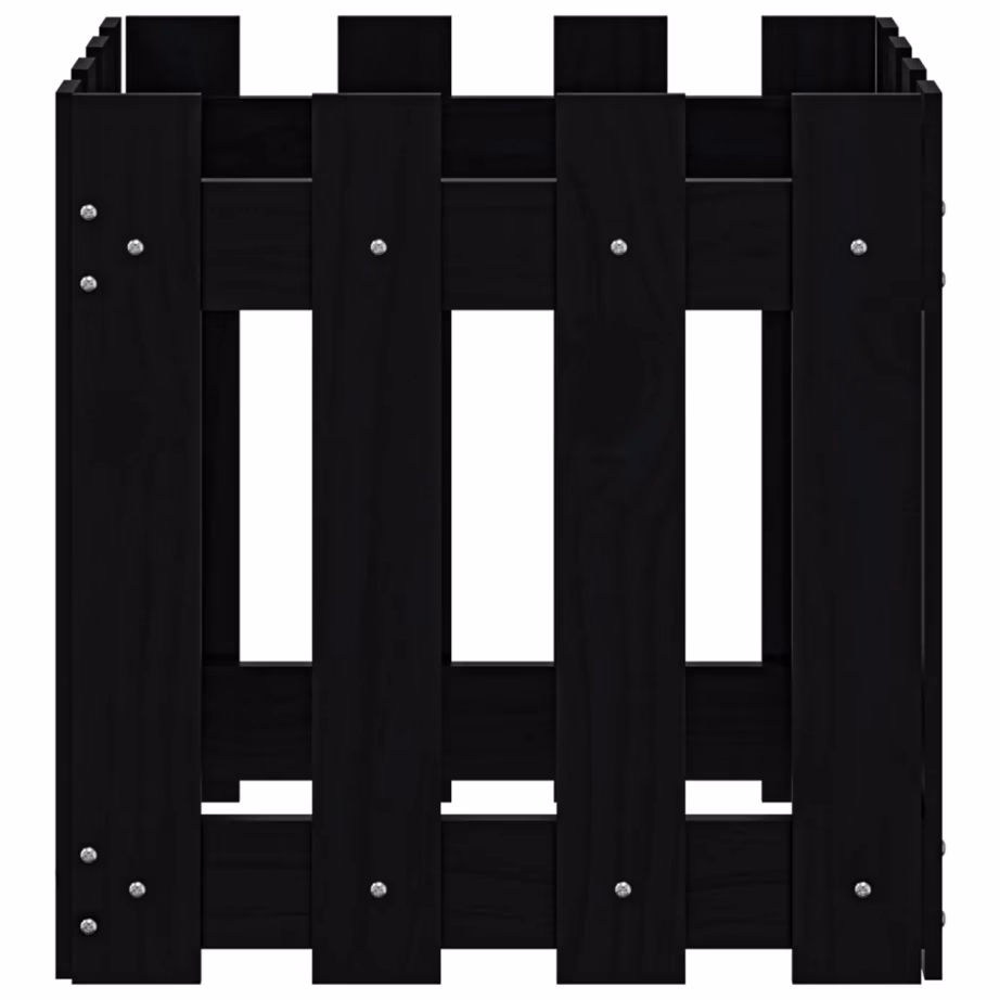 Aia disainiga taimekast, must männipuit, 40 x 40 x 40 cm – 5