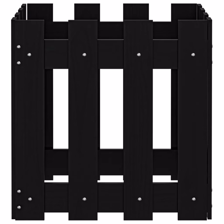 Aia disainiga taimekast, must männipuit, 40 x 40 x 40 cm – 6