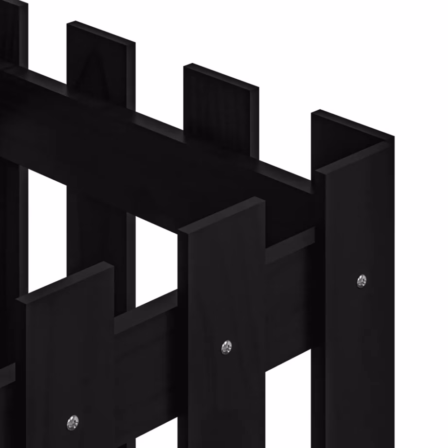 Aia disainiga taimekast, must männipuit, 40 x 40 x 40 cm – 7