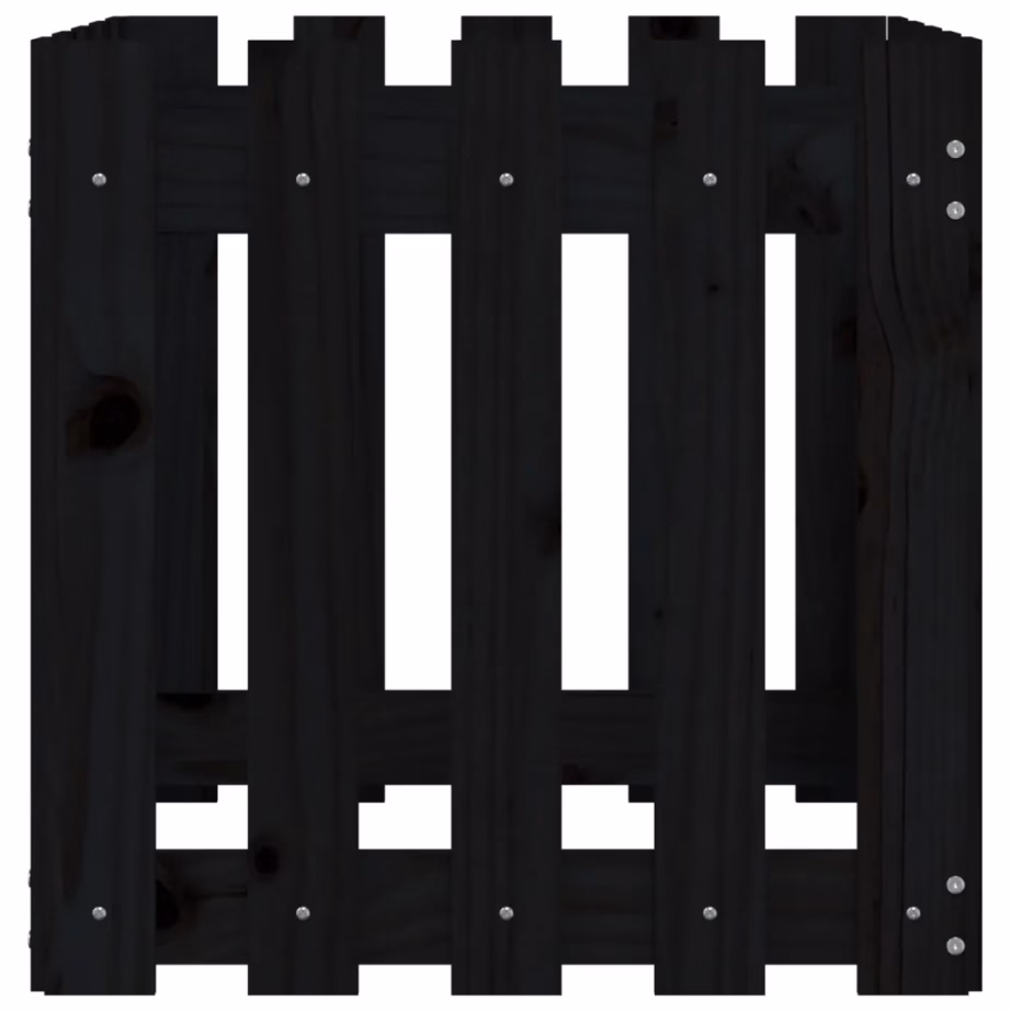 Aialippidest disainiga taimekast, must männipuit, 50 x 50 x 50 cm – 5