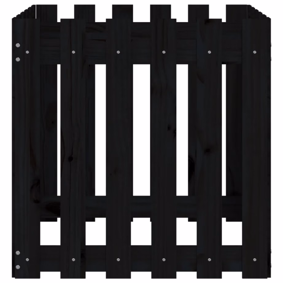 Lippaia stiilis taimekast, must männipuidust, 60 x 60 x 60 cm – 5