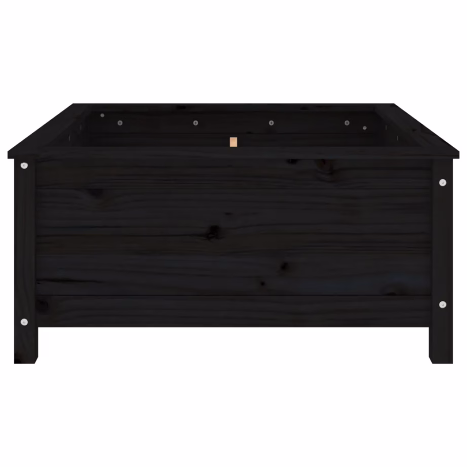 Must männipuidust taimekast aeda, 82,5 x 82,5 x 39 cm – 4