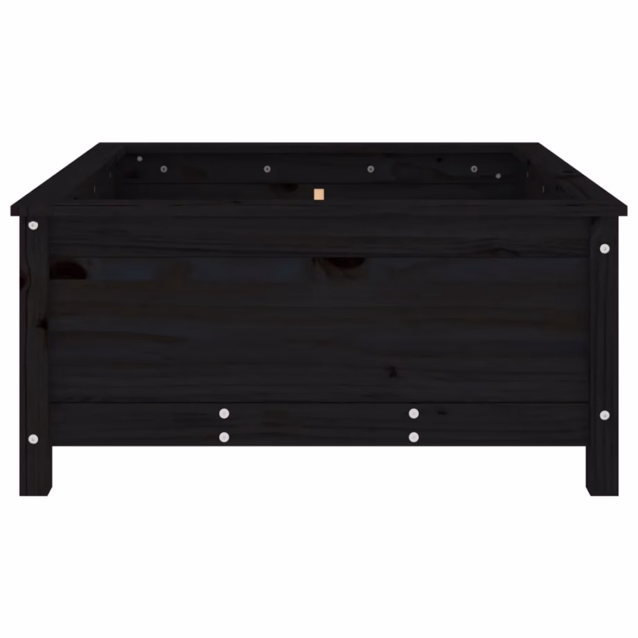 Must männipuidust taimekast aeda, 82,5 x 82,5 x 39 cm – 5