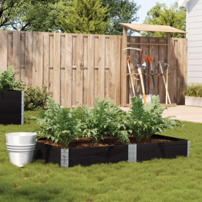 Virnastatav must männipuidust taimekast, 150 x 100 x 21,5 cm