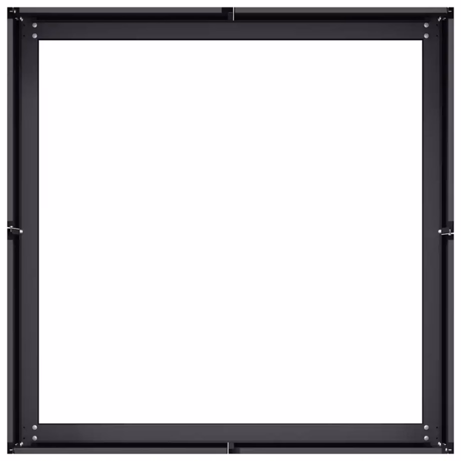 Must taimekast avatud põhjaga, külmvaltsitud teras, 80 x 80 x 30 cm – 5