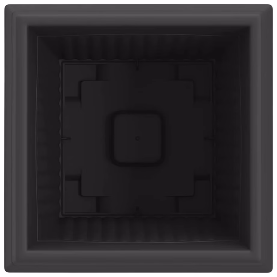 Nelinurkne lillepottide komplekt, 24 tk, must plastmass, 38 x 38 x 30 cm – 7