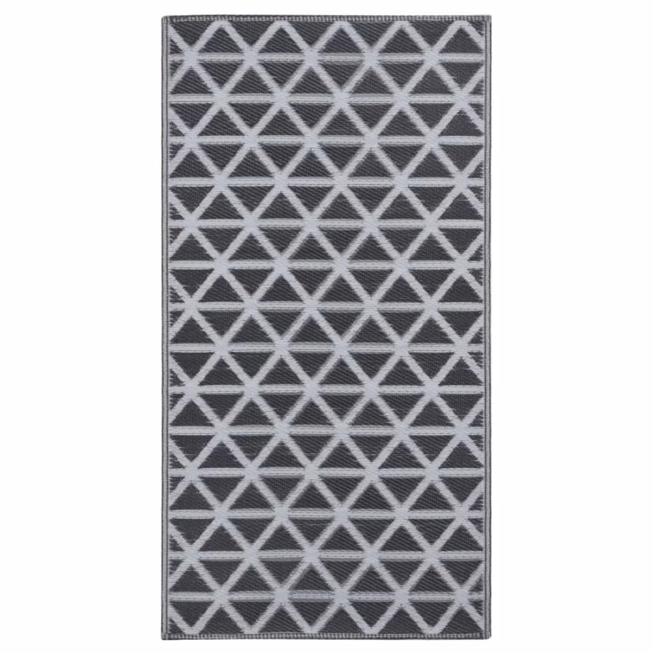 Must õuevaip ARAKIL, jacquard-muster, 80 x 150 cm, polüpropüleen - 2