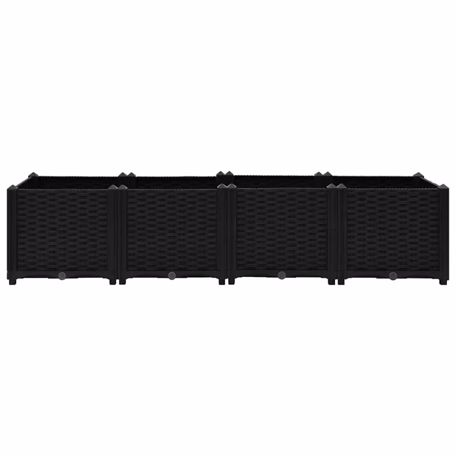 Must polüpropüleenist taimekast, 160 x 40 x 38 cm – 4