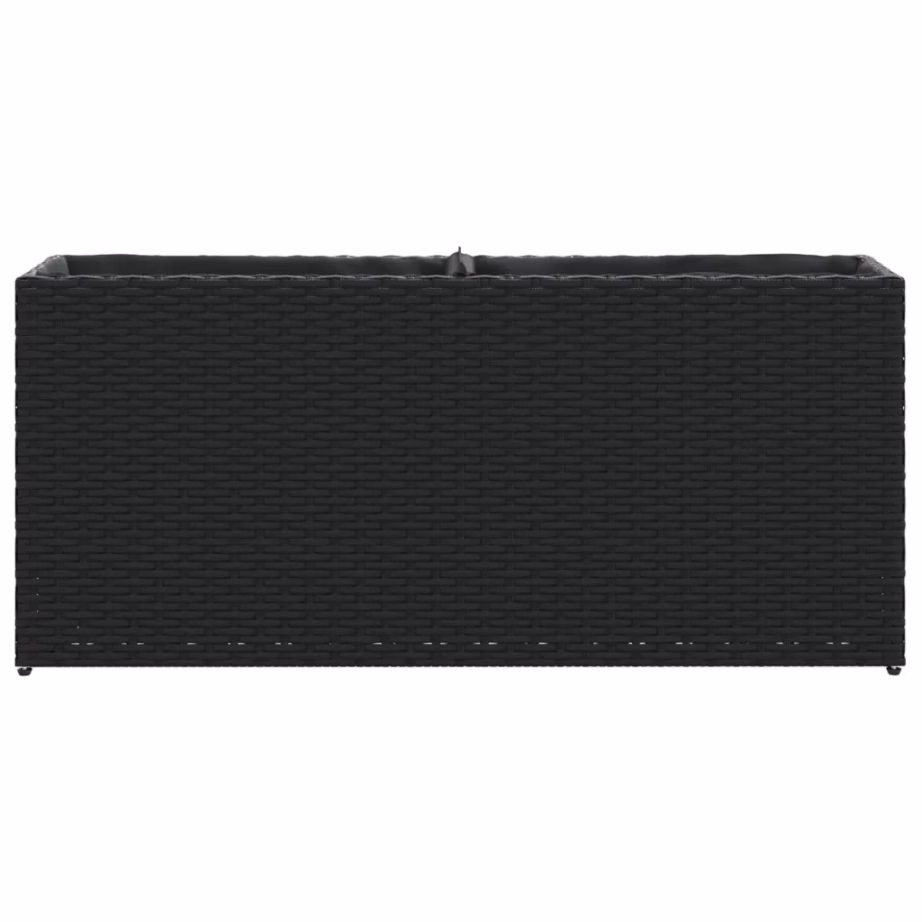 Must PE-rotangist aia taimekast 2 riidest sisekotiga, 90 x 20 x 40 cm – 5