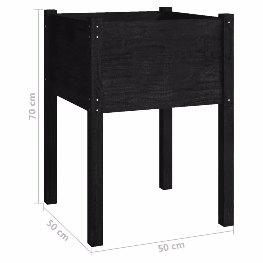 Must männipuidust aia taimekast, 50 x 50 x 70 cm – 7