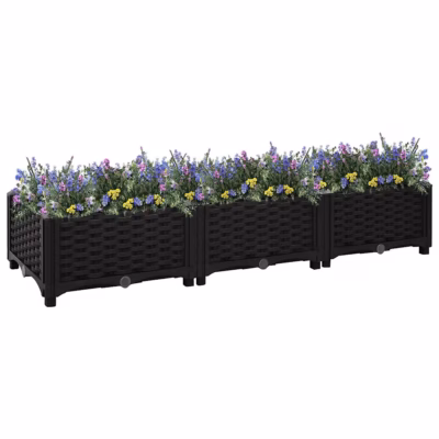 Must taimekast aeda, 120 x 40 x 23 cm, polüpropüleen