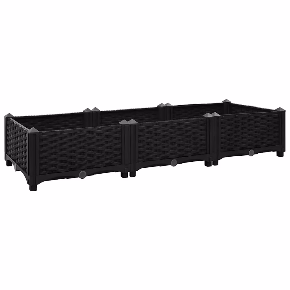 Must taimekast aeda, 120 x 40 x 23 cm, polüpropüleen – 2