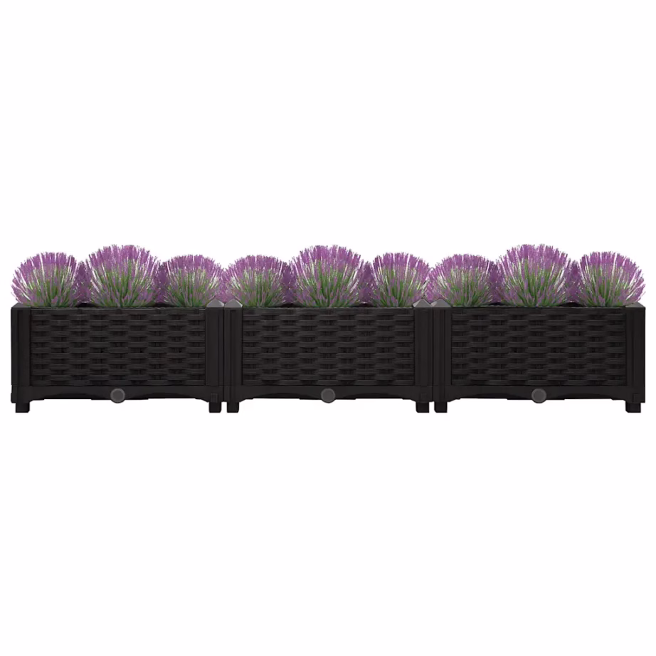 Must taimekast aeda, 120 x 40 x 23 cm, polüpropüleen – 3