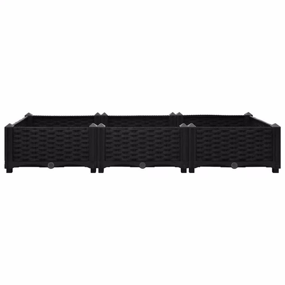 Must taimekast aeda, 120 x 40 x 23 cm, polüpropüleen – 4