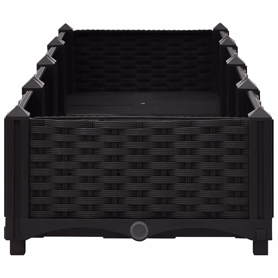 Pikk taimekast aeda, must polüpropüleen, 160 x 40 x 23 cm – 5