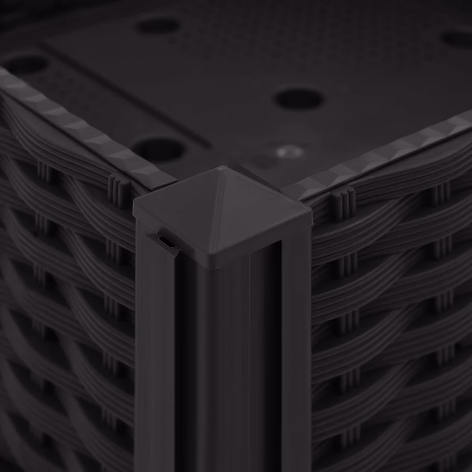 Taimelava taimekast ürtidele ja lilledele, must, 80 x 80 x 38 cm, polüpropüleen – 6