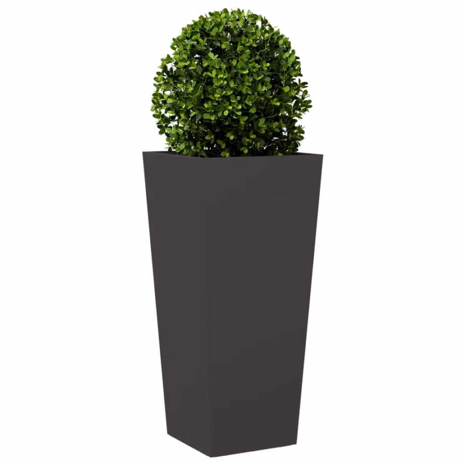 Aia taimekast põhjaga, must külmvaltsitud teras, 35 x 35 x 75 cm – 3