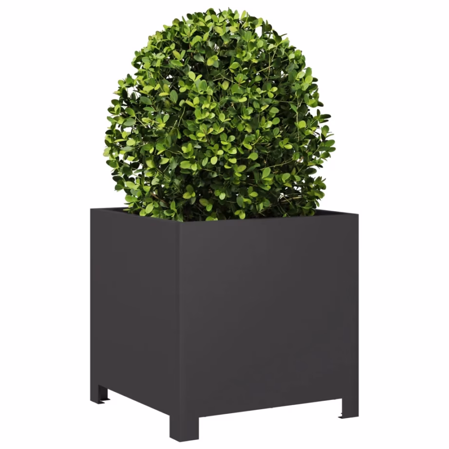 Terasest aia taimekast põhjaga, must, 40 x 40 x 40 cm – 3